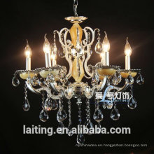 Candle Chandelier Pendant Lighting con lustres de cristal